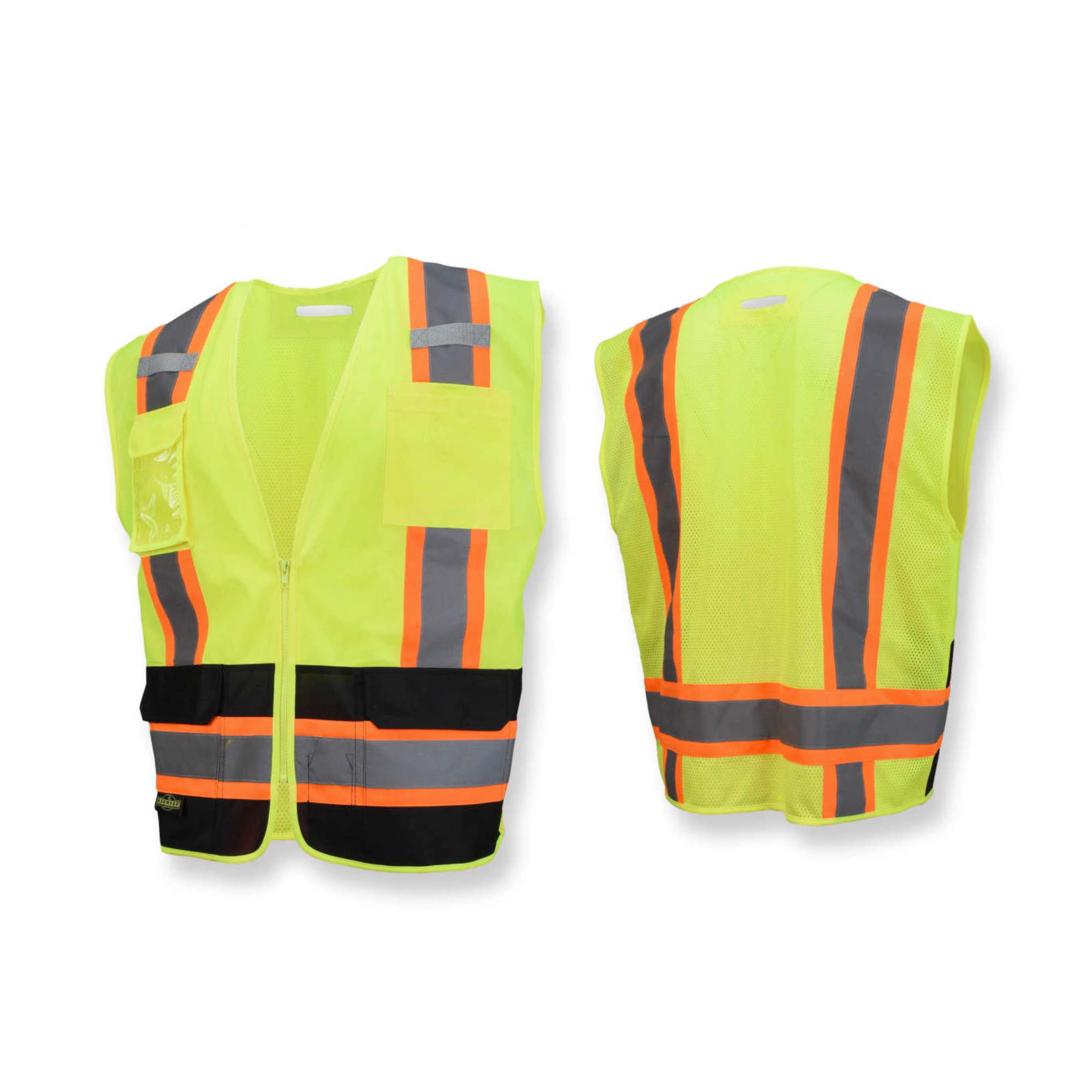 Radians SV6B Two Tone Surveyor Type R Class 2 Safety Vest - Hi-Vis Green / Black from GME Supply